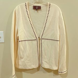 St. John by Marie Gray Medium Beige Cardigan